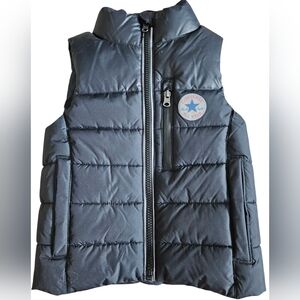 Converse Kids Puffer Vest, Black, Size 4, NWT